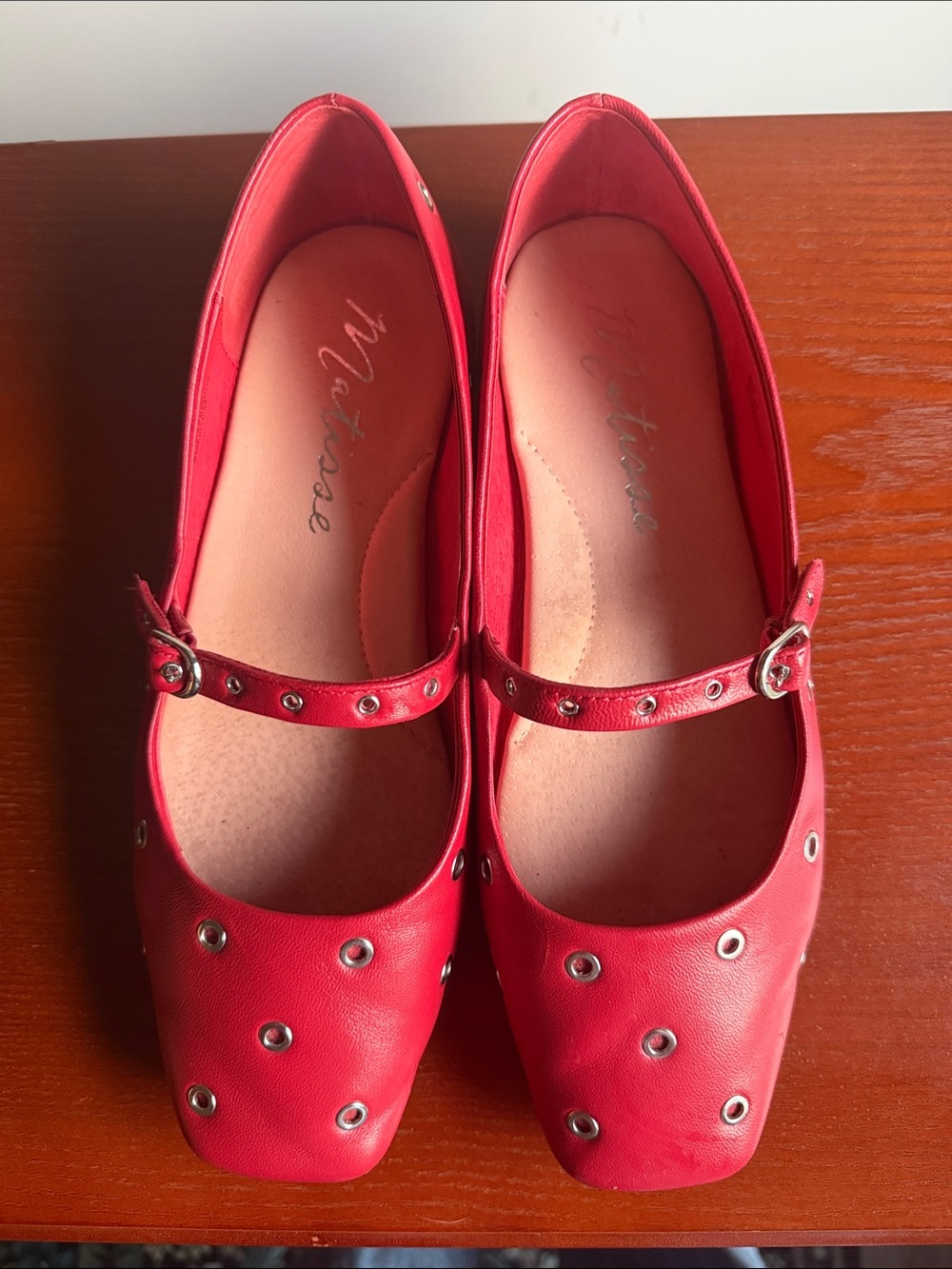Matisse Red Mary Jane with Stud Detail
